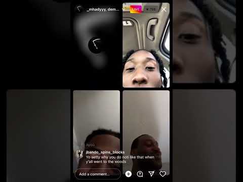 Nas ebk, mhady2hottie, and set da trend On AYO timin while arguing on ig live