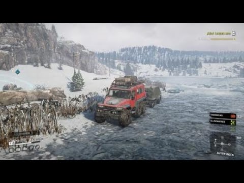 SnowRunner/Quer übers Eis mit dem Yar und dem Mobilen WACHTURM  plus ein TANKANHÄNGER nach Imandra/