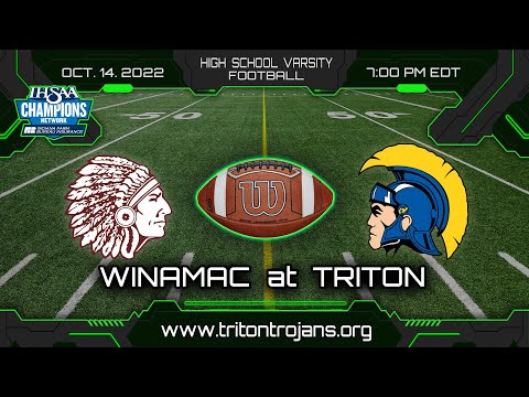 Winamac at Triton - Varsity High School HNAC Football 🏈 10-14-2022 💙 SENIOR NIGHT