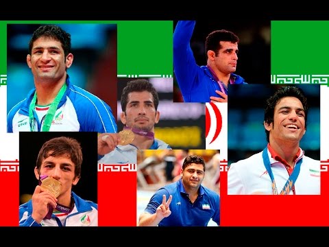 Iran greco-roman wrestling team at the Olimpic games Rio-2016
