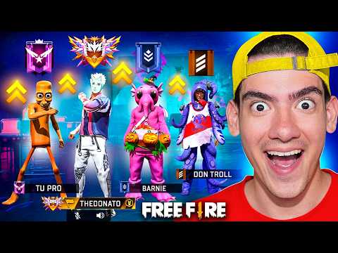JUEGO CON UNA SQUAD RANDOM ESTANDO en GRAN MAESTRO y PASO ESTO ! - TheDonato Free Fire