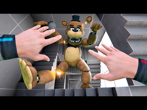 Pushing FNAF Animatronics Down Stairwell - Bonelab VR Mods