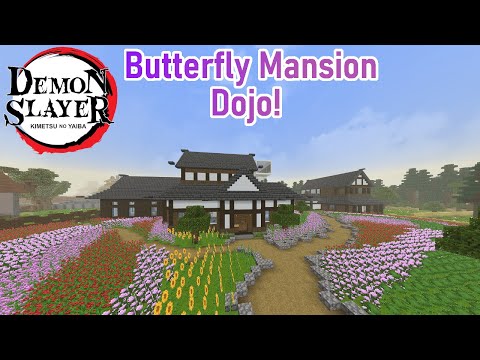 Minecraft Tutorial!: Demon Slayer Butterfly Mansion Dojo! Pt: 3! Full Property! **Anime Builds!**