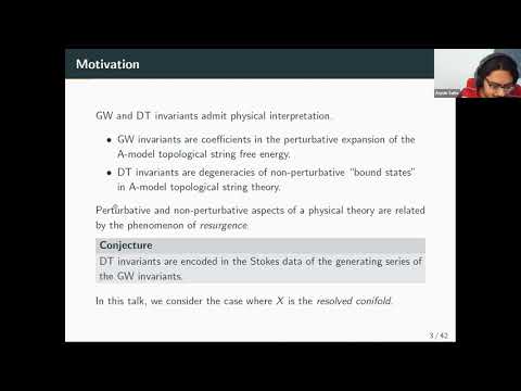 The GW/DT correspondence, resurgence, and geometry - Arpan Saha