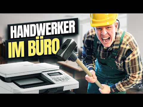 Handwerker im Büro.