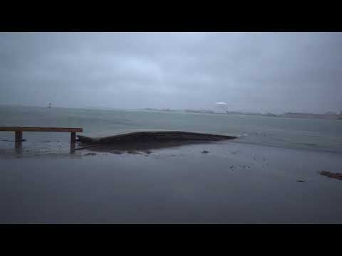 Lynnway Rotary Boat Ramp during Winter Storm Riley 3/2/2018