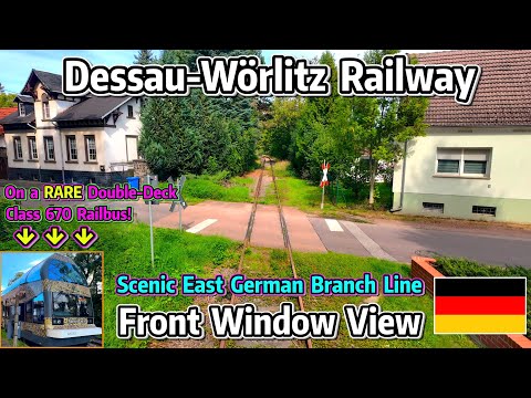 ⁴ᴷ⁶⁰ Driver’s Eye View: Wörlitz-Dessau on the RARE Class 670 Double-Decker Railbus!