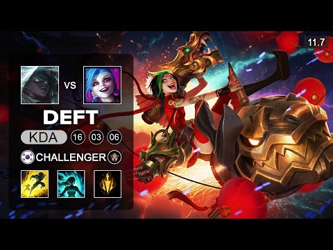 Deft Jinx ADC vs Senna - KR Challenger Patch 11.7