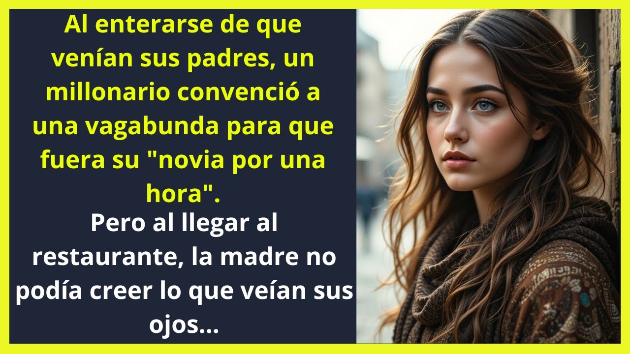 Un millonario convenció a una vagabunda para ser su 'novia por una hora'. Y al llegar...
