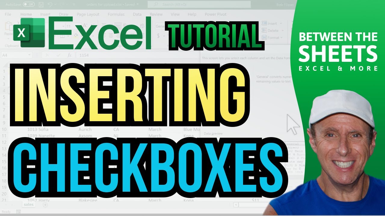 Inserting Checkboxes in an Excel Worksheet