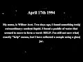 Seelenwasser: William Arzt: April 17th 1994