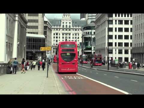 (HD) Abellio LJ09 CCD crosses London Bridge on Route 35 to Shoreditch