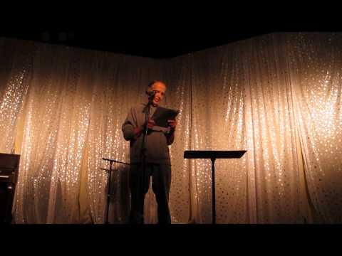 Mike Sauntry reading poetry at Camp Bar, June 9th 2014