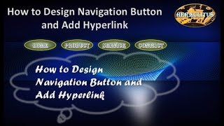 How to Design Navigation Button and Add Hyperlink in Button in PowerPoint for Web Design