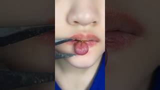 Red lipstick to enhance the beauty of the lips 🔴💋 #lipstick #makeup #beauty #shorts