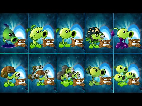 PvZ 2 Gameplay - All Peashooters & Torchwood Combo Vs Team Frozen Gargantuar - Who Will Win ？