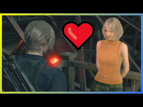 Resident Evil 4 Remake: Ashley and Leon flirting