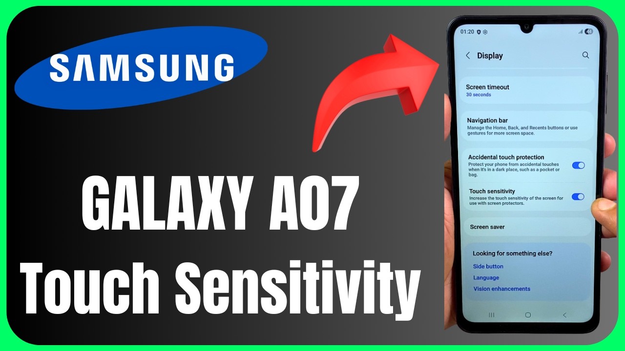 🤏 How to Increase Touch Sensitivity on Samsung Galaxy A07 📱🔥