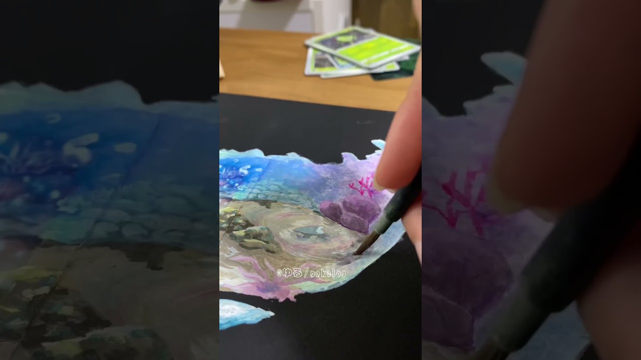 ポケカの背景をカードに収められなくて… #alteredart #shorts