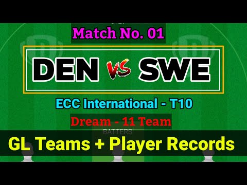 DEN vs SWE Dream11 | ECC International T10 Match den vs swe dream11 prediction | DEN vs SWE Match