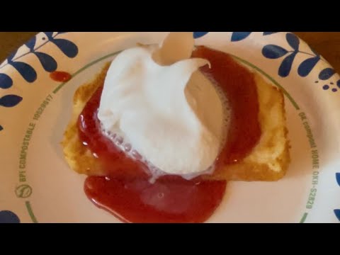 Grilled Angel Food Cake w/Strawberry Sauce