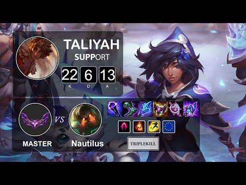 Support Taliyah vs Nautilus - LOL EUW Master Season 12 Patch 12.5
