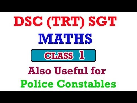 DSC (TRT) SGT MATHS CLASS 1 IN TELUGU BY manavidya Video