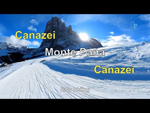 Italy skiing Canazei - Monte Pana -Canazei