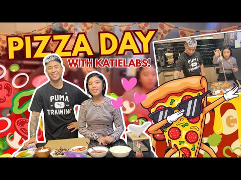 Teaching Katie to make Pizza 🍕