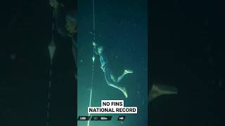 Freediving National Record Atempt with No Fins (CNF) by Mateusz Malina