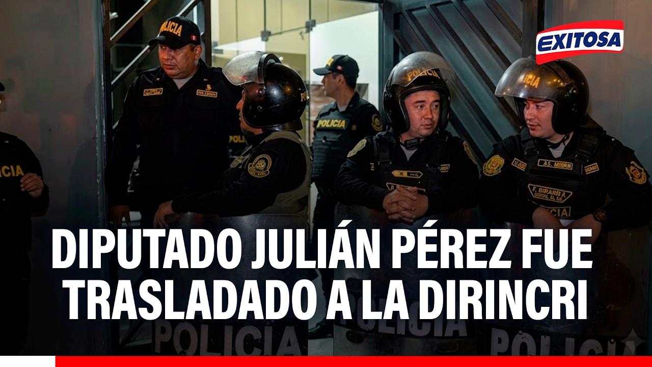 🔴🔵 Trasladan a la Dirincri al diputado de Juntos por el Perú, Julián Pérez