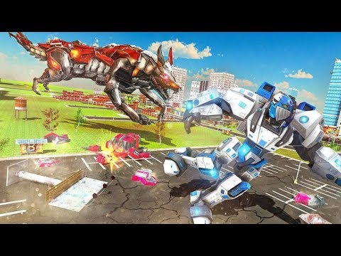 US Police Transform Robot Cop Wolf Attack 2018 Android Gameplay