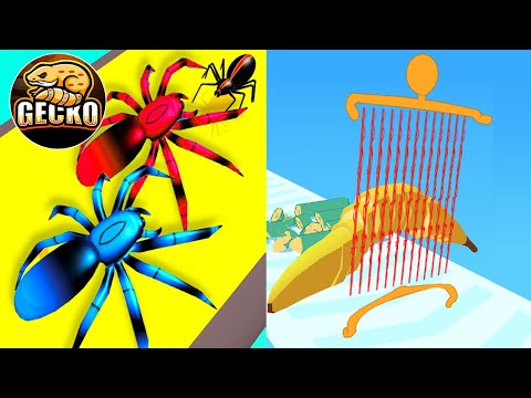 Play High Score in Laser Man Run, Insect Evolution Run  - Blob Mobile Games Walkthrough