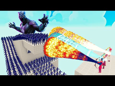 100x BLACK PANTHER + 2x GIANT vs 3x EVERY GOD - Totally Accurate Battle Simulator TABS