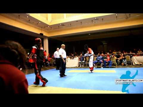 WKC Worlds 2014   Overall   Womens Point Sparring  Team CAN v Team USA Morgan Plowden