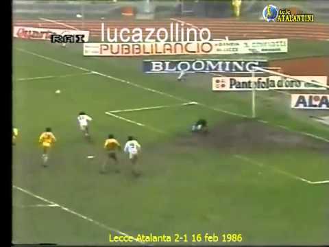 1985-86 21 Lecce Atalanta 2-1 16 feb 1986 Stromberg 90 minuto