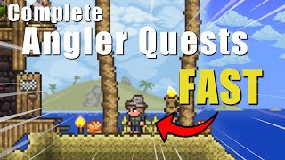How to do Angler Quests Quickly in Terraria!