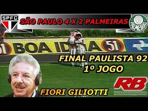 São Paulo 4 x 2 Palmeiras FIORI GIGLIOTTI final Paulistão 92