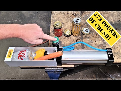 Best Can Crusher on Amazon it's Pneumatic!  Unbox, Assembly, Review!