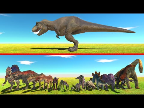 New T-rex VS All Dinosaurs - Animal Revolt Battle Simulator