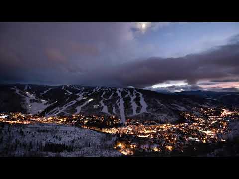 A Full Moon Snow Storm Time-Lapse Over Vail, Colorado