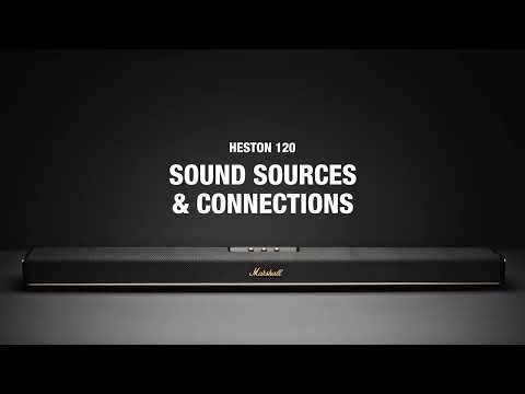 Marshall Heston 120 Garso kolonėlė su „Dolby Atmos“ įtraukiančiu garsu, juodos spalvos video