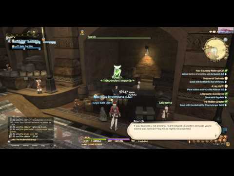 Final Fantasy 14 Online ARR 2.0 - lvl45-50 alchemist in 10 minutes using leve quest
