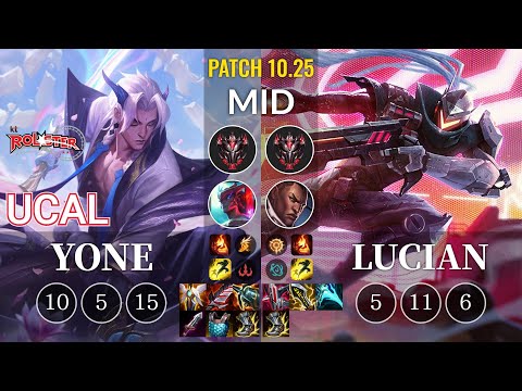 KT Ucal Yone vs Lucian Mid - KR Patch 10.25
