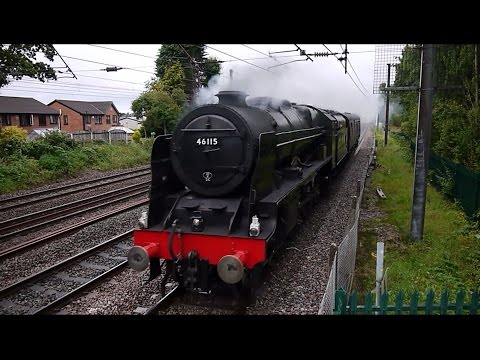 46115 Scots Guardsman LE move and DRS Class 20's 305/308 Euxton Balshaw Lane 1 August 2015