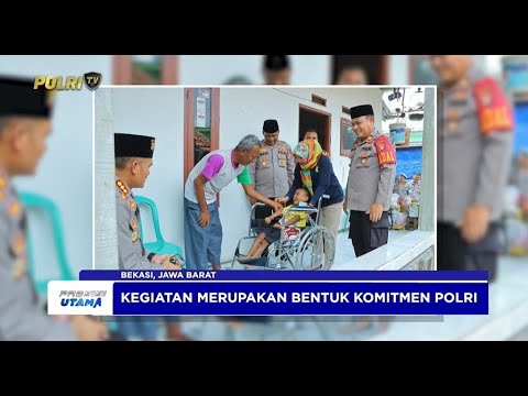 POLRES METRO BEKASI SALURKAN BANTUAN KURSI RODA UNTUK LANSIA DAN ANAK PENDERITA CELEBRAL PALSY