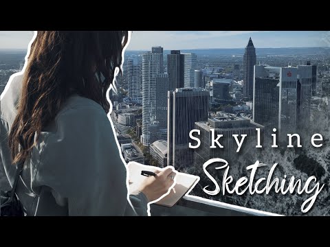 Urban Sketching Frankfurt's Skyline 🌃