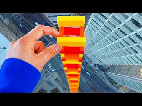 How tall can you build a domino tower in 3 minutes? | #H5dominocommunity 1x1 Tower Challenge