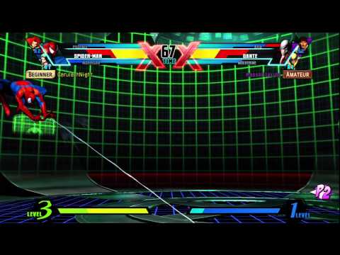 Ultimate Marvel vs Capcom 3 (PS3) -- Non-Ranked Matches 107 - Rage Quit Win