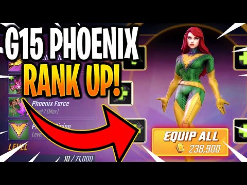 *NEW* G15 PHOENIX RANK UP & GAMEPLAY! - MARVEL Strike Force - MSF
